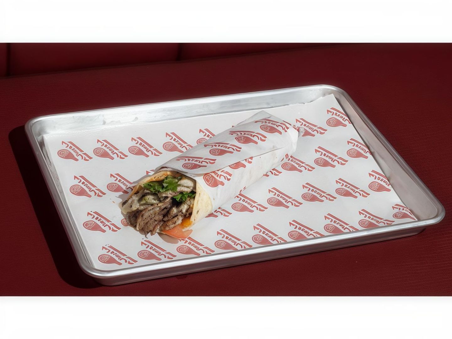 Large Beef Shawarma Sandwich In Tandoor Bread