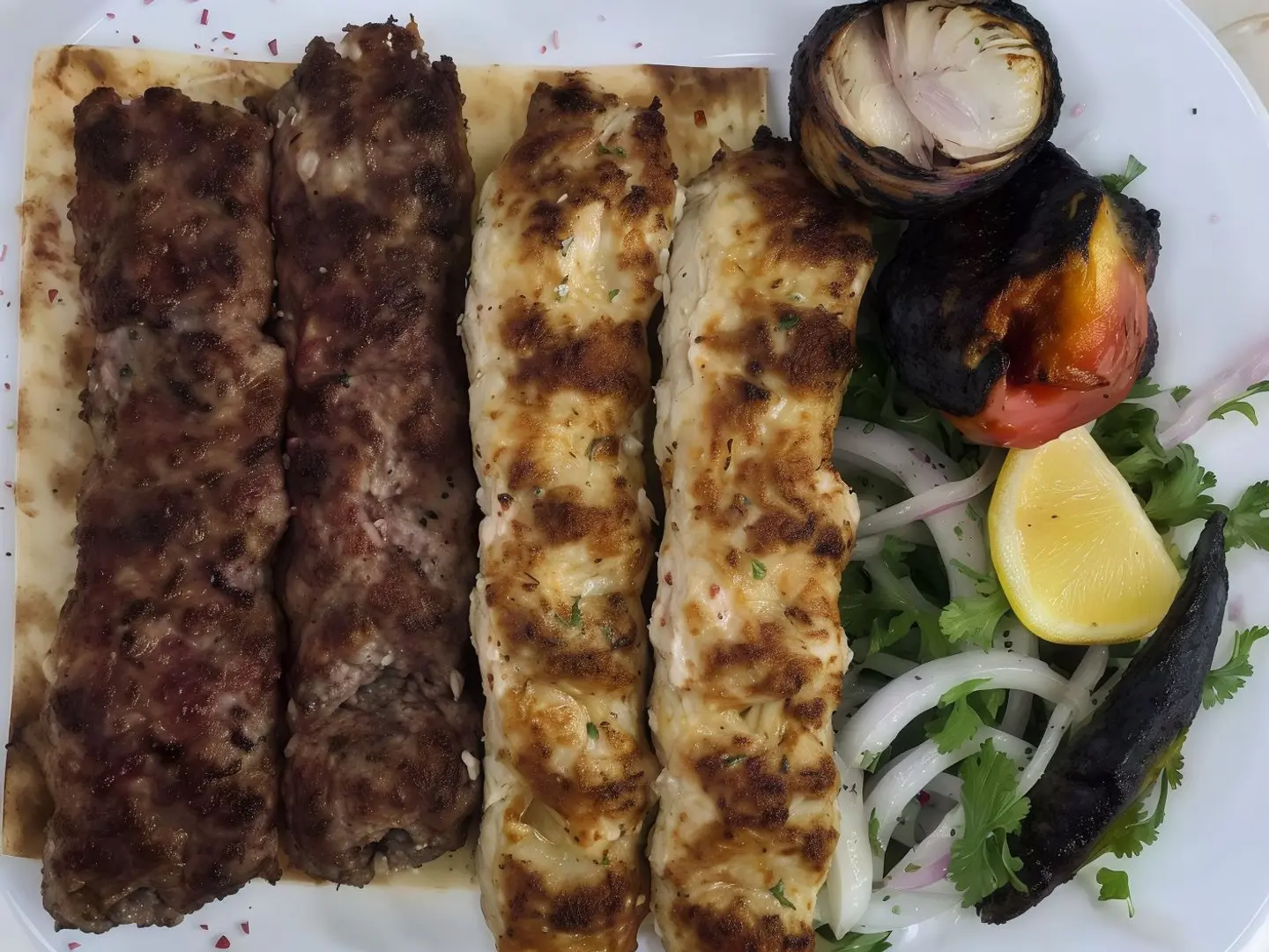 مشكل كباب لحم و دجاج