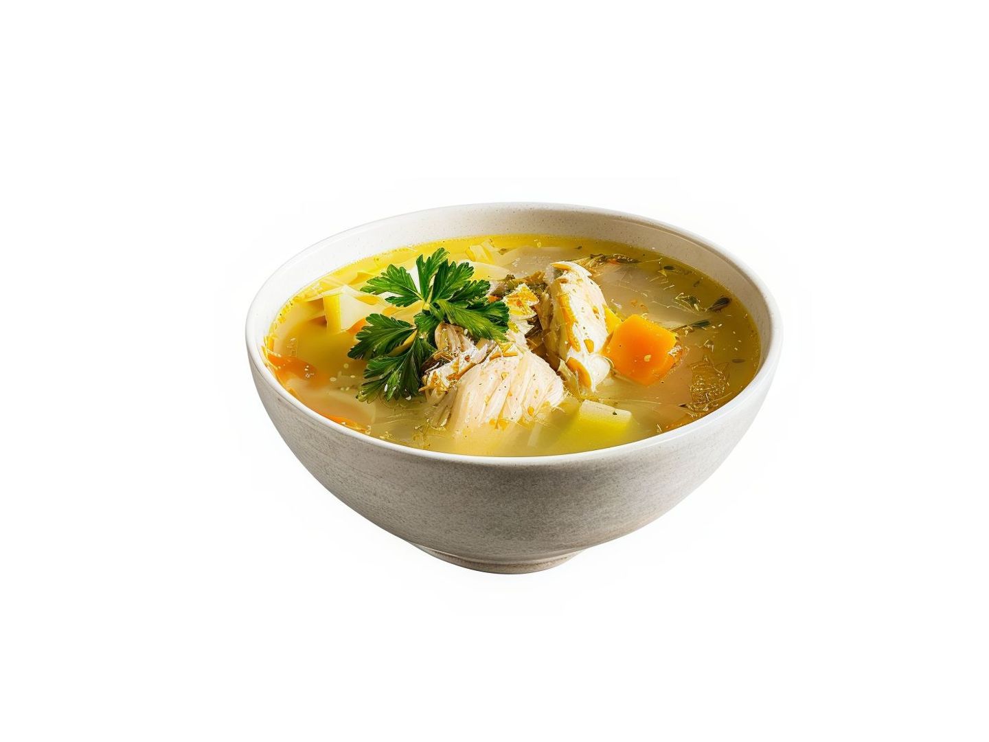 شوربة الدجاج الصافية