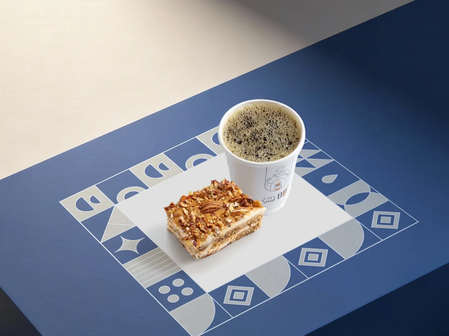 Coffee Day With Pecan Cake