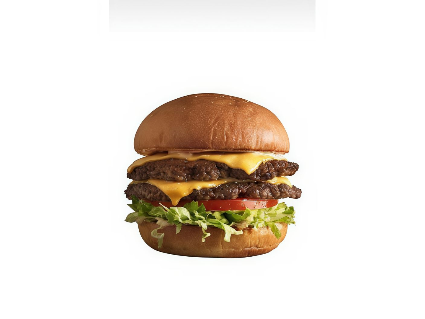 برجر لحم دبل مع جبن