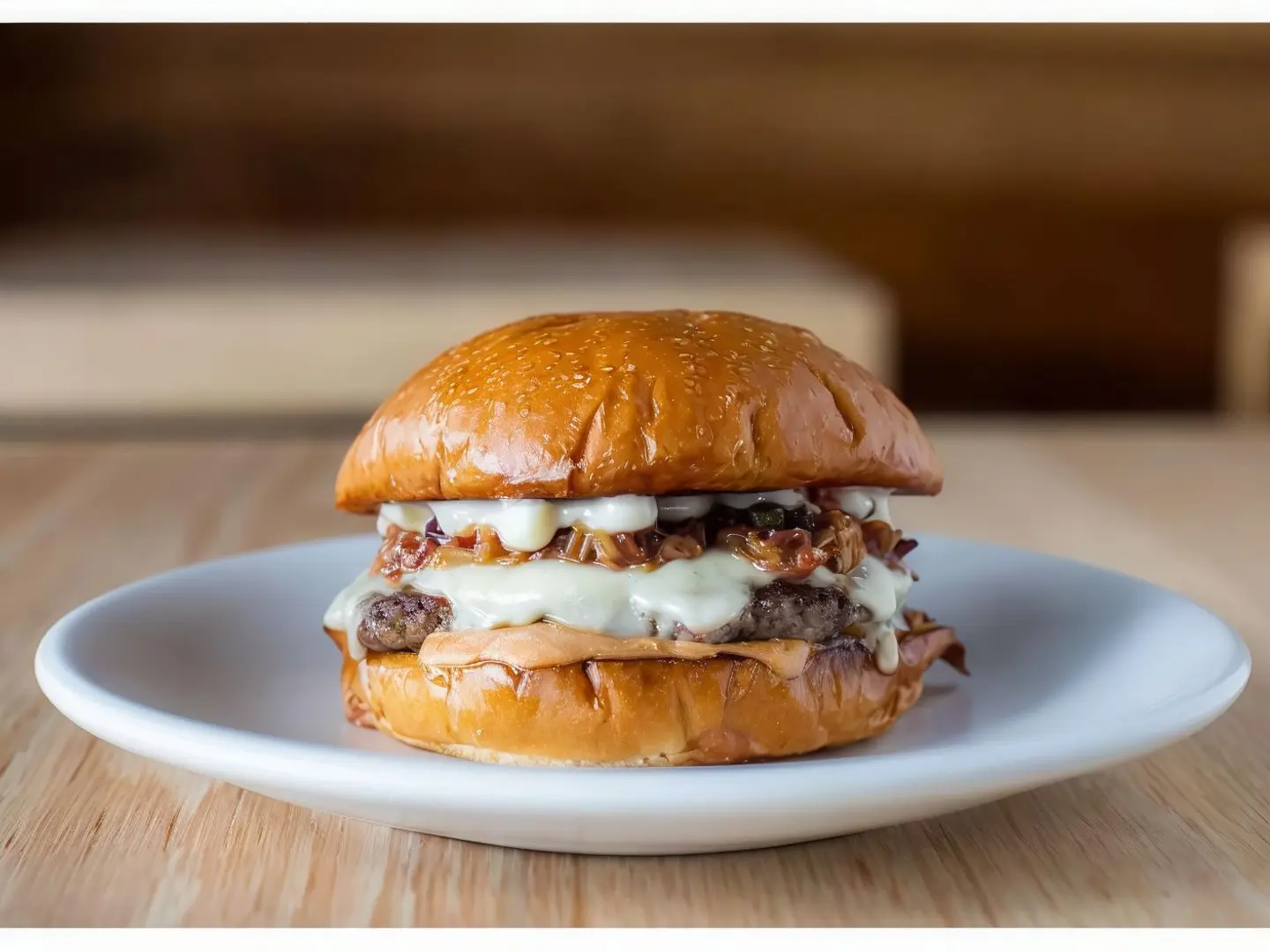 برجر لحم دبل بدون جبن