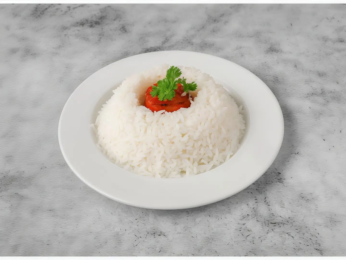 أرز أبيض مطهو بالبخار