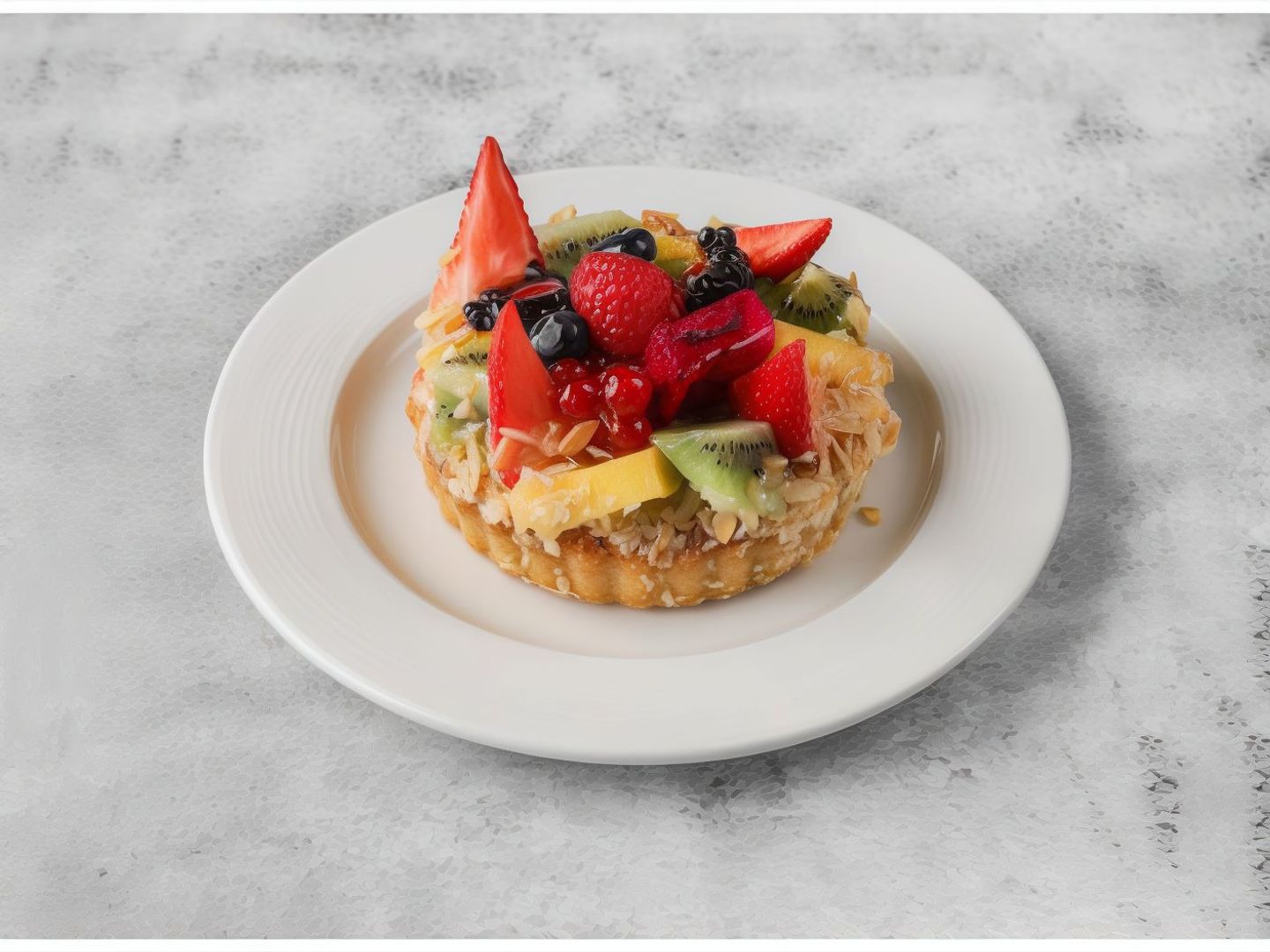 Exotic Fruit Almond Tart