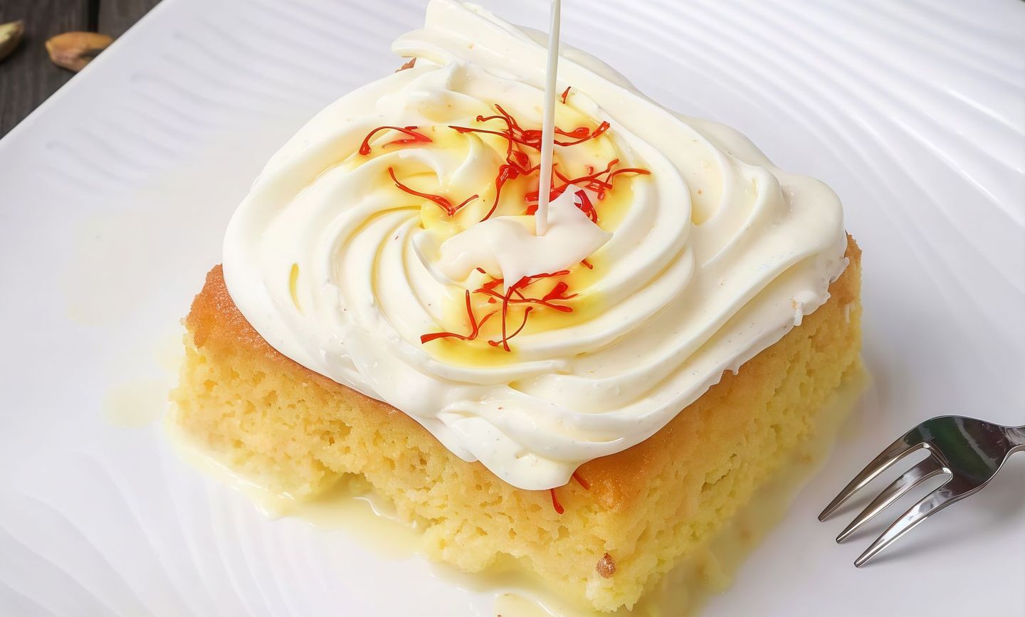 Milk Cake Saffron