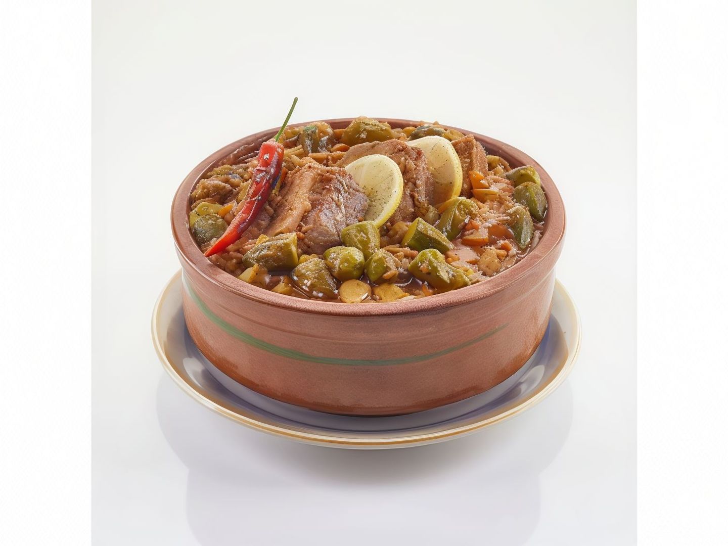 طاجن ارز معمر باللحمه