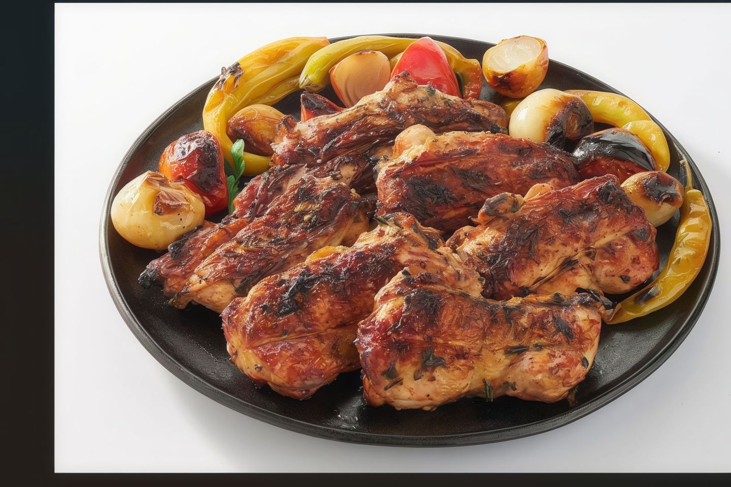 نصف دجاج شيش عظم