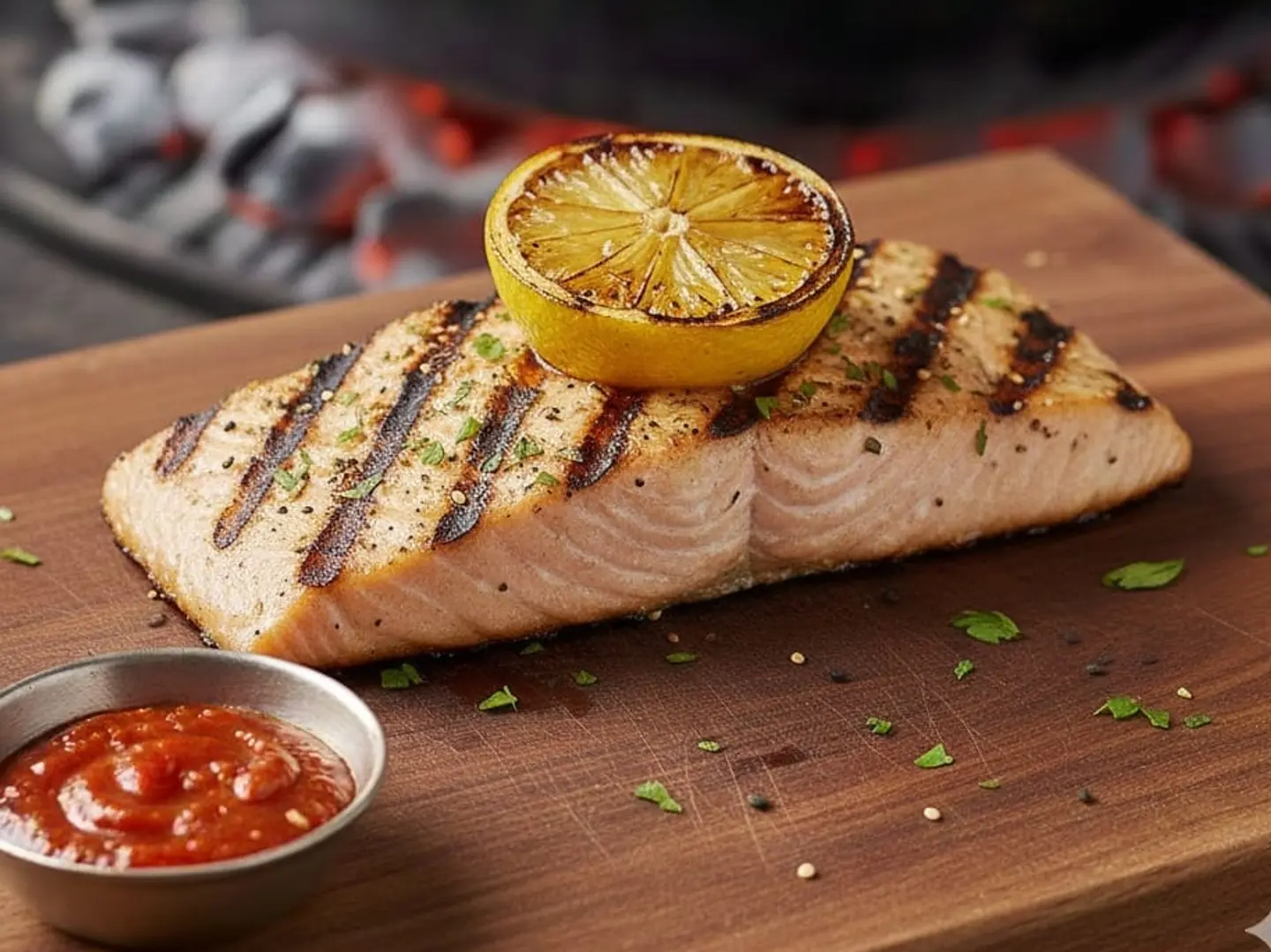 Charcoal Grilled Fish Fillet Without Rice