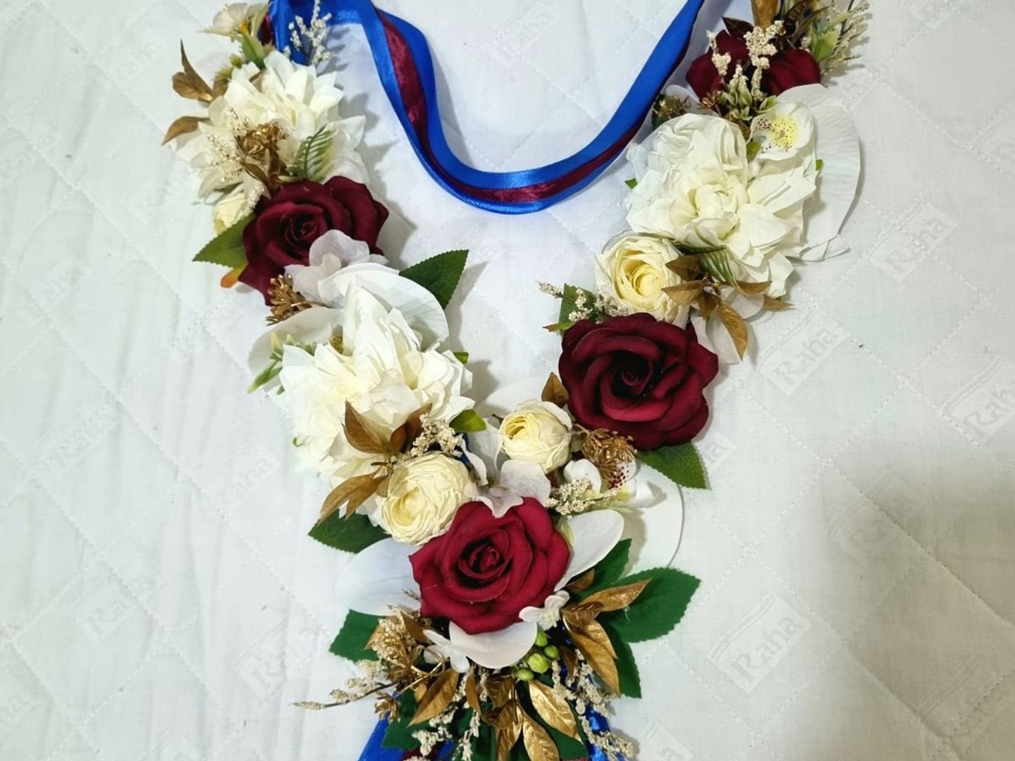 Artificial Red And White Garland