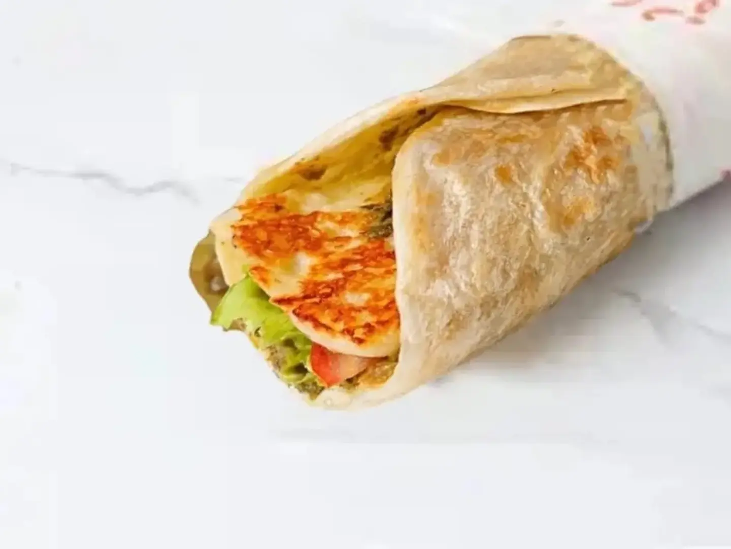 Chapati Halloumi Pesto