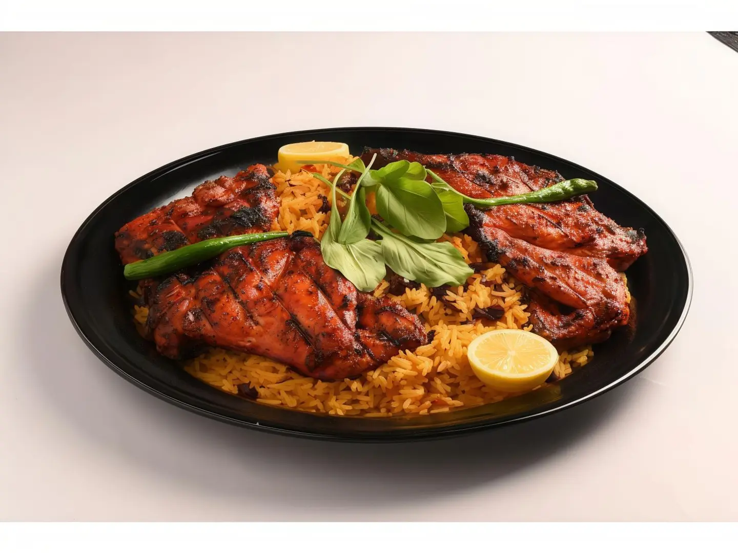 Whole Spicy Charcoal Grilled Chicken With Rice