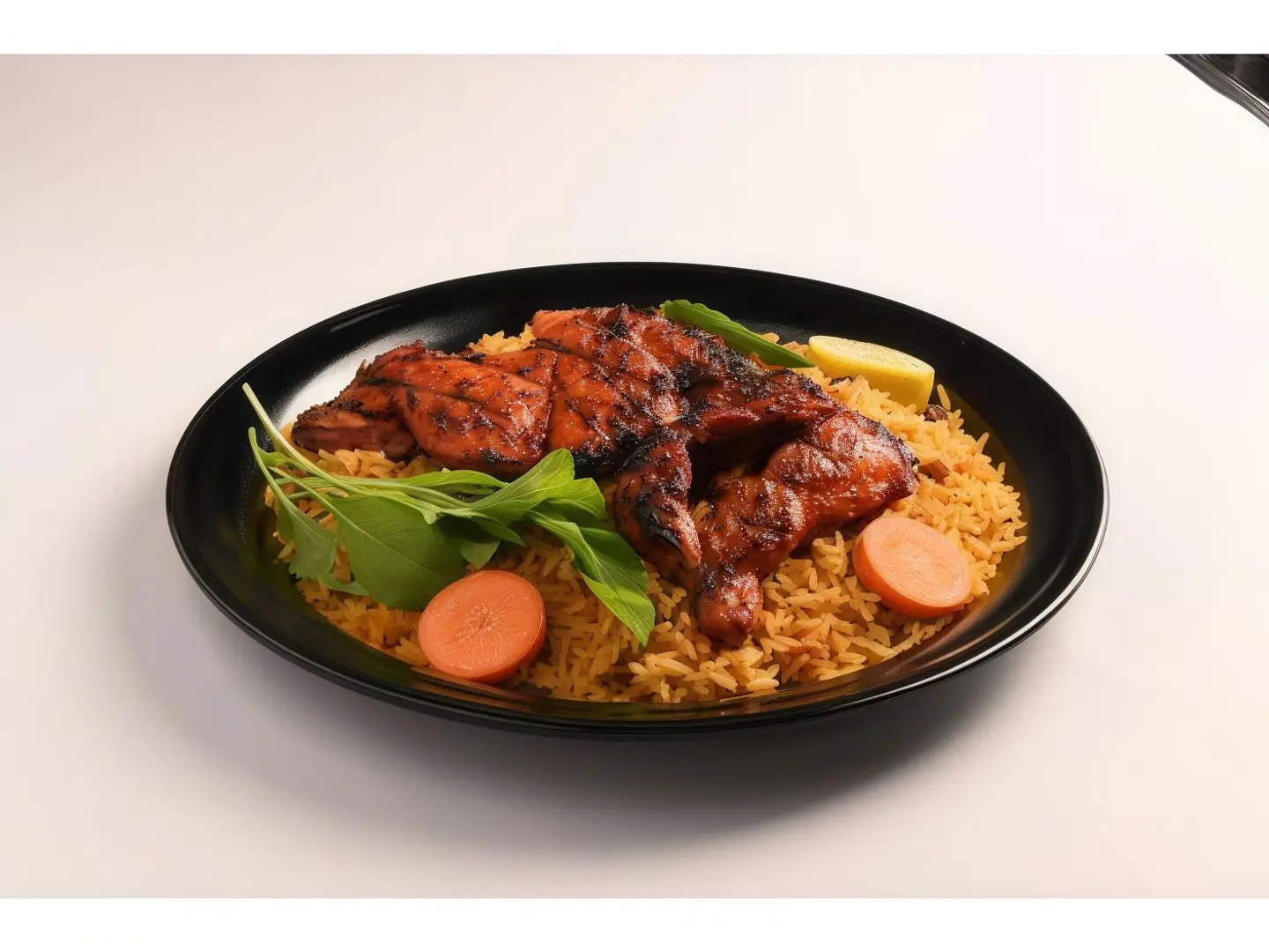 Half Charcoal Grilled Chicken With Rice