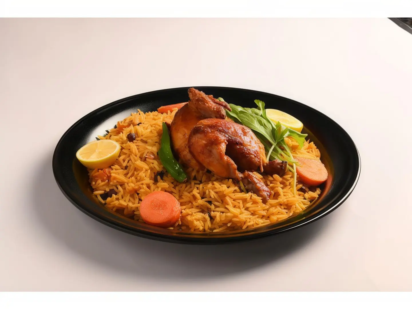 Half Spicy Grilled Chicken With Rice