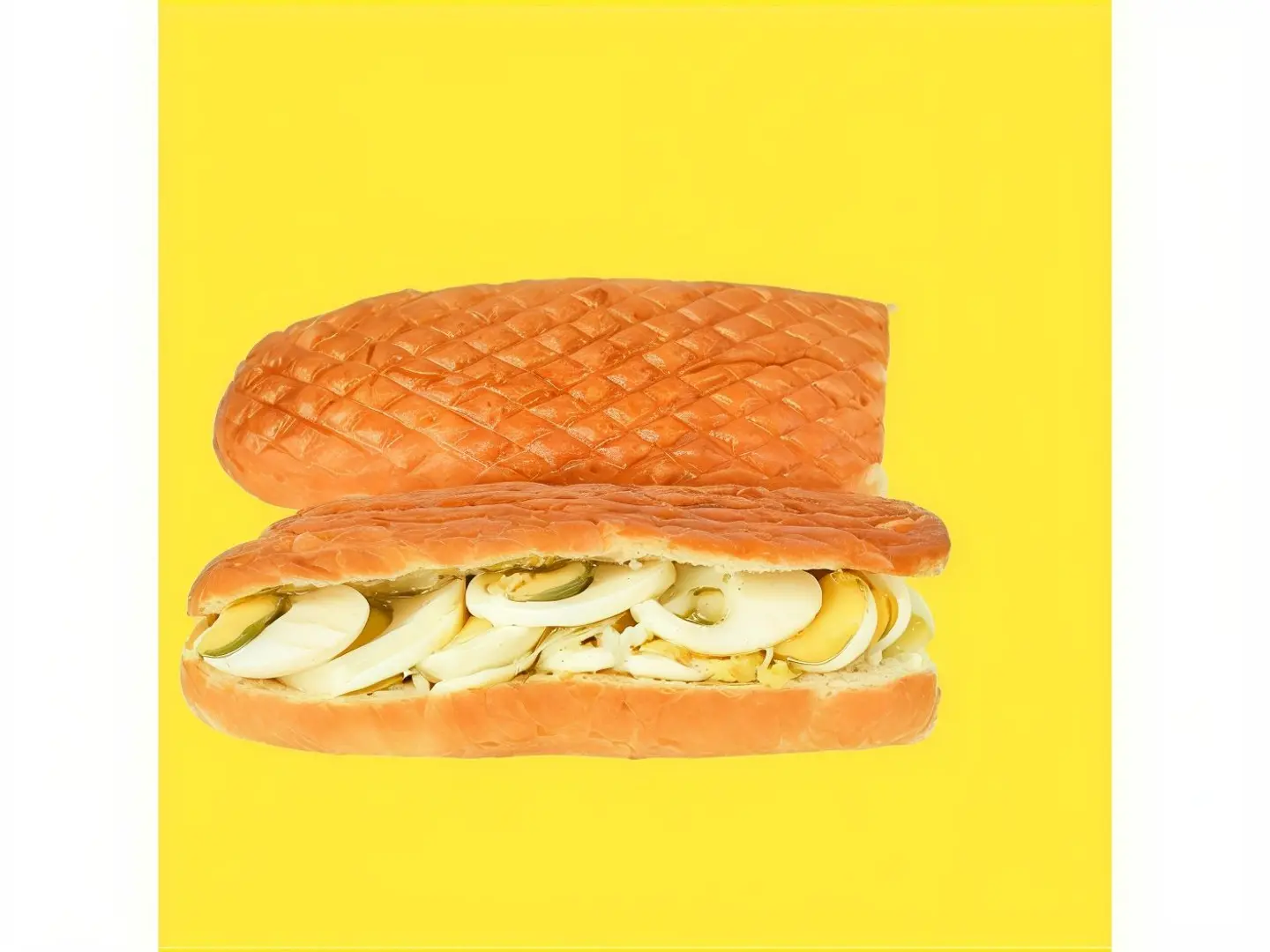 بيض مسلوق بريوش