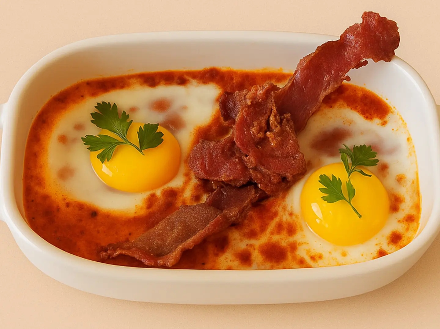 Turkish Shakshuka With Crispy Bacon