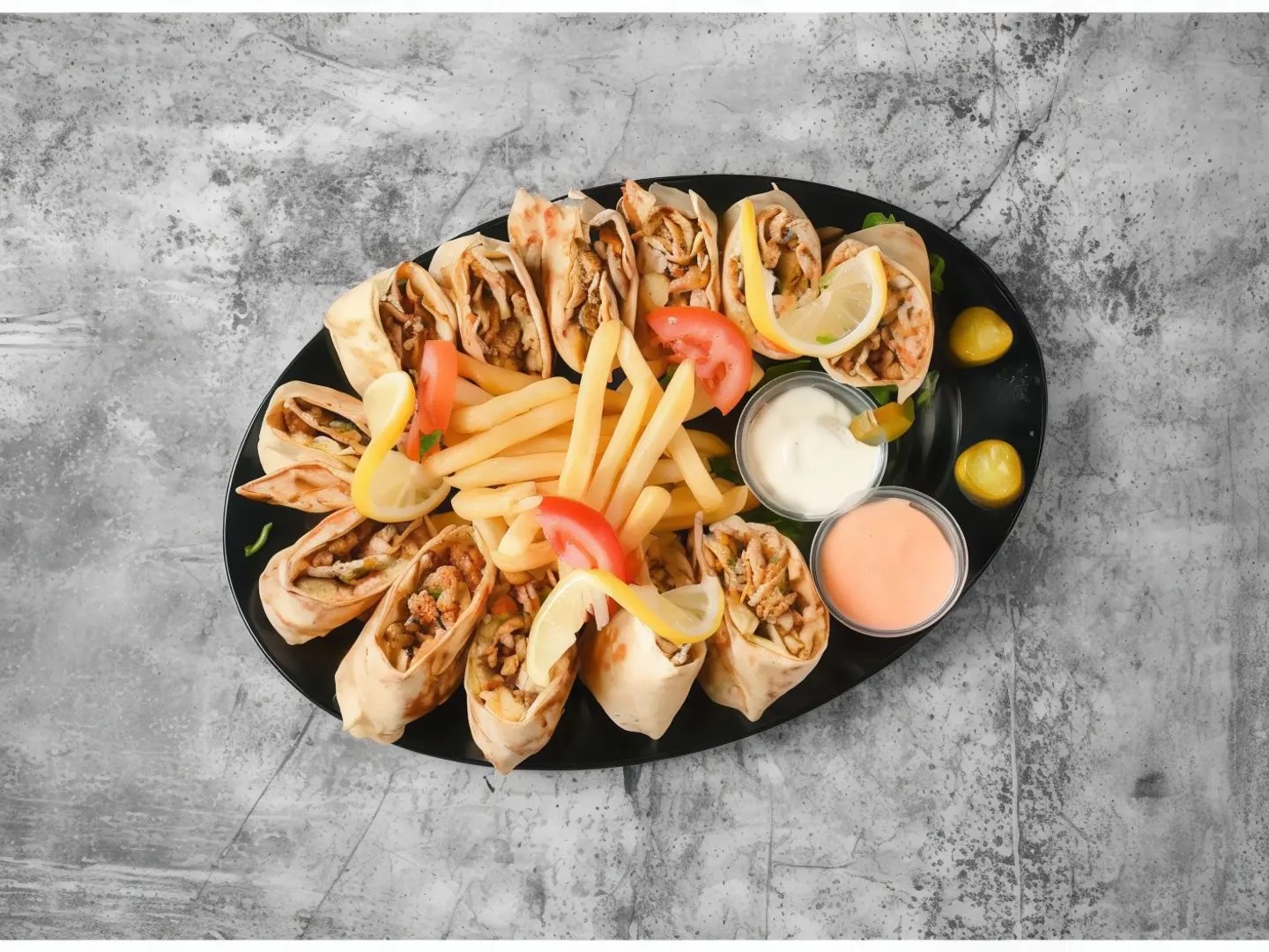 طبق شاورما كبير