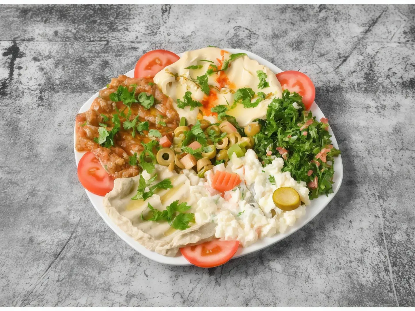 طبق مشكل مقبلات نيو فاي