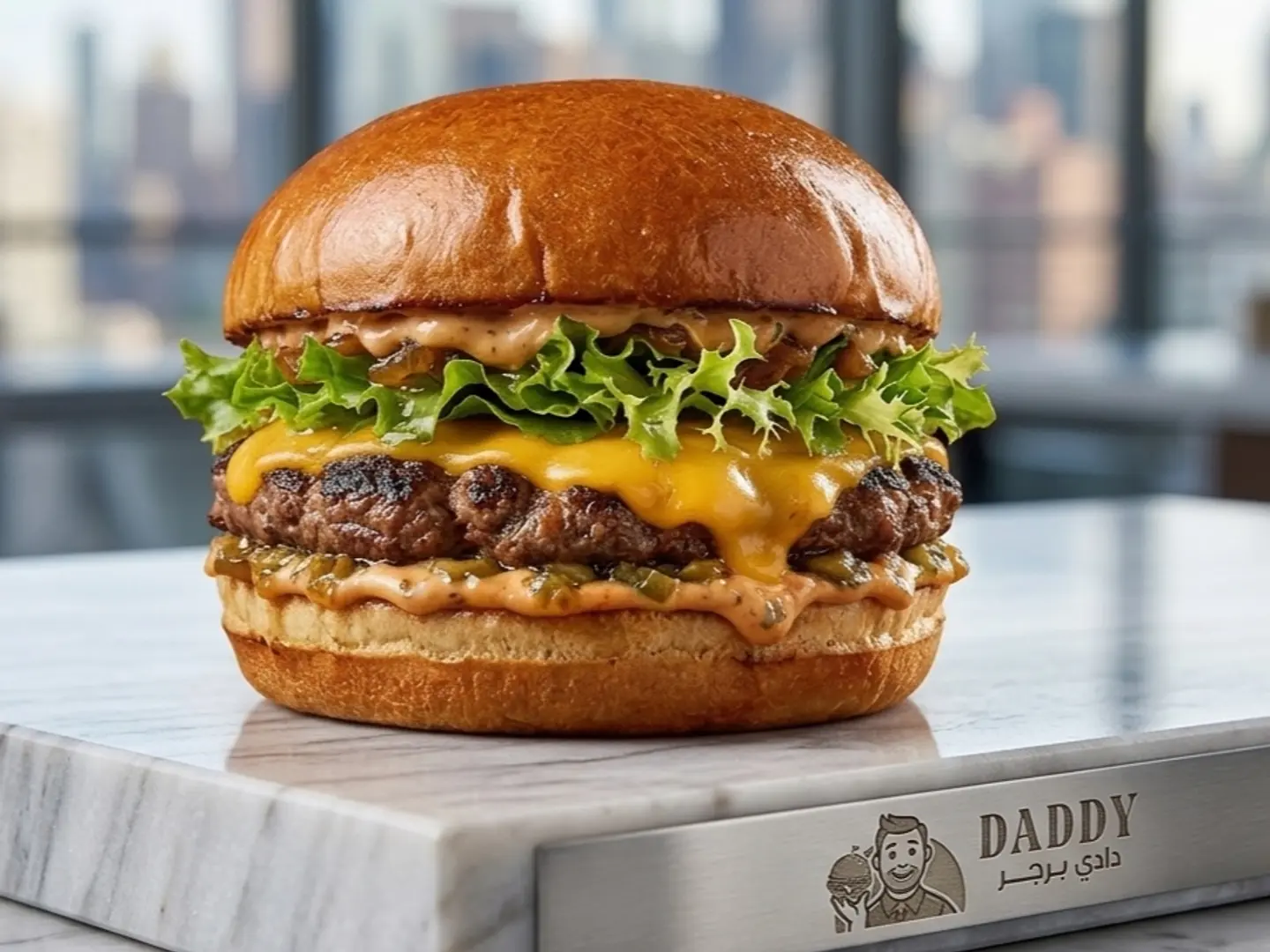 برجر لحم مشوي