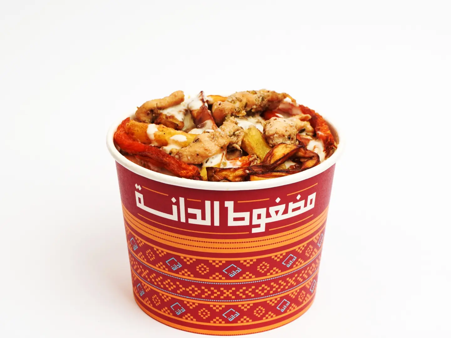 مسقعة دجاج بالخضار والكريمة البيضاء