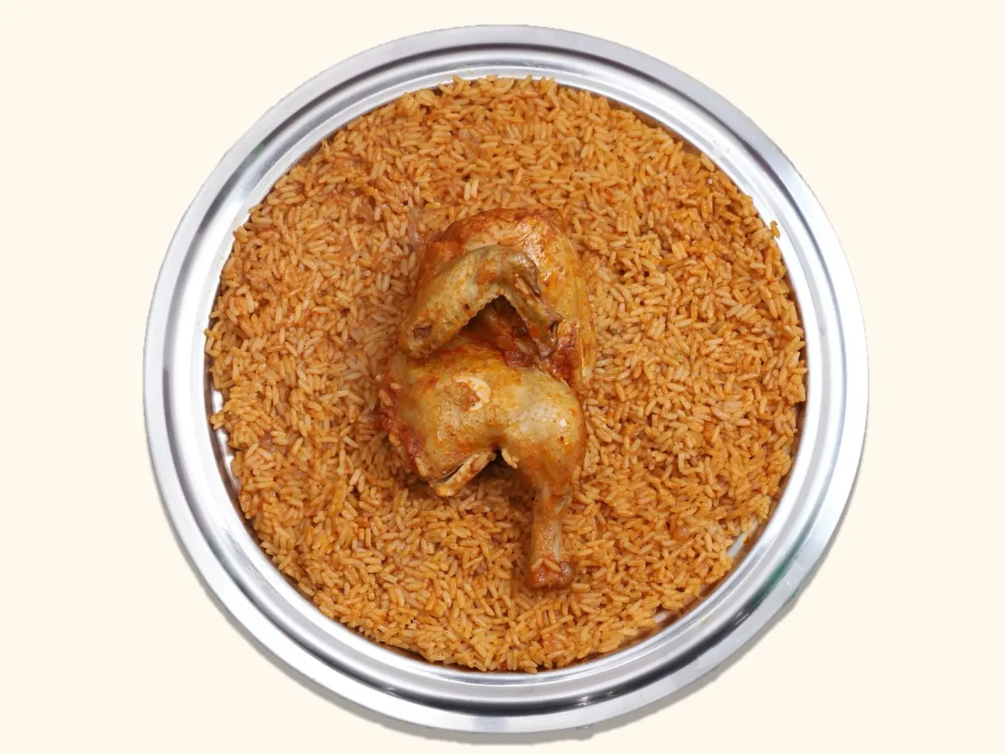 نص حبة دجاج كامله رز ابو بنت احمر