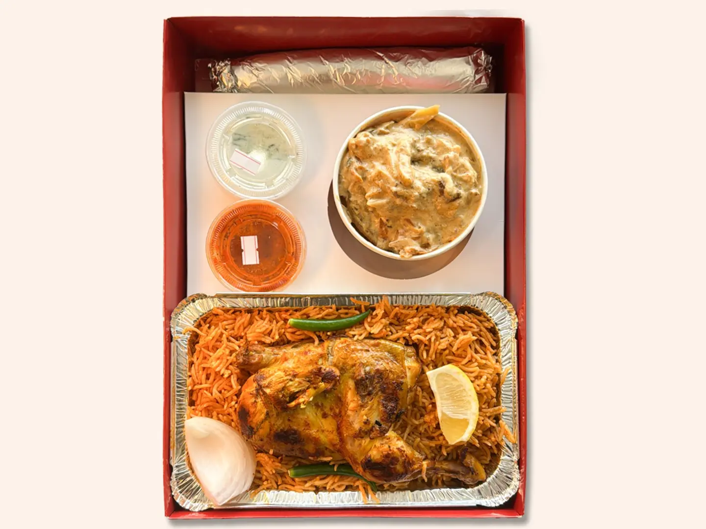 بوكس نصف مضغوط دجاج بالرز السعودي