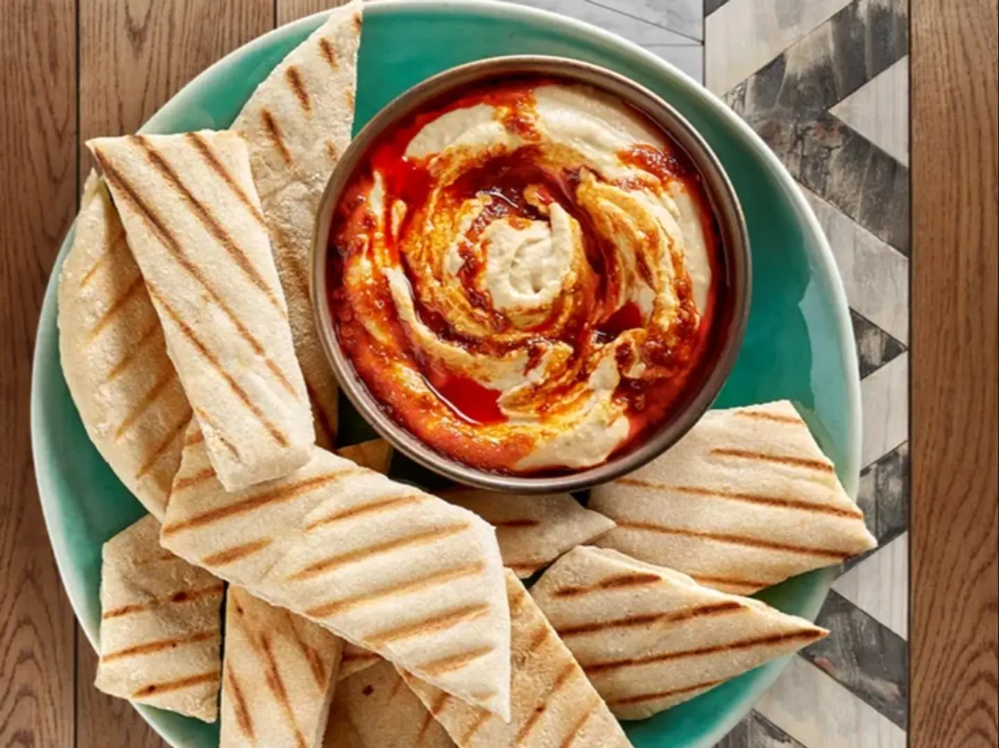 Hummus Pita Bread & Peri Peri Drizzle