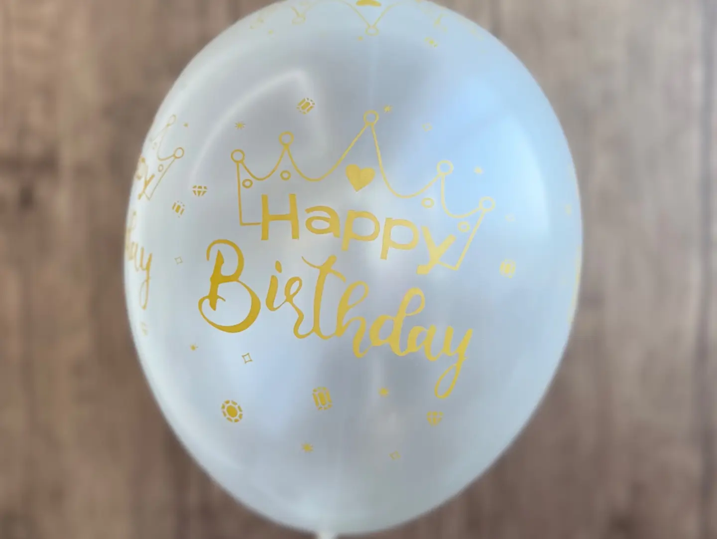 Birthday Balloon   White