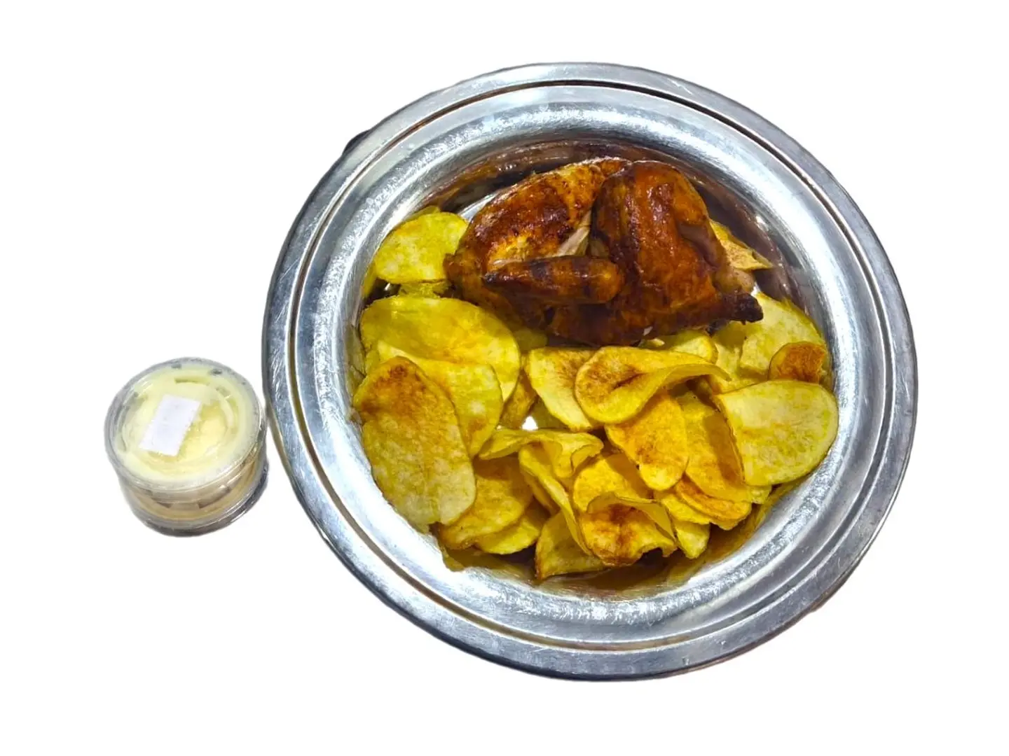 دجاج مع بطاطس شيبسي - دجاج ع الفحم