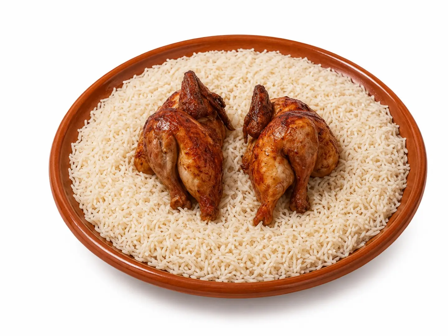 دجاج شواية مع رز حسب اختيارك