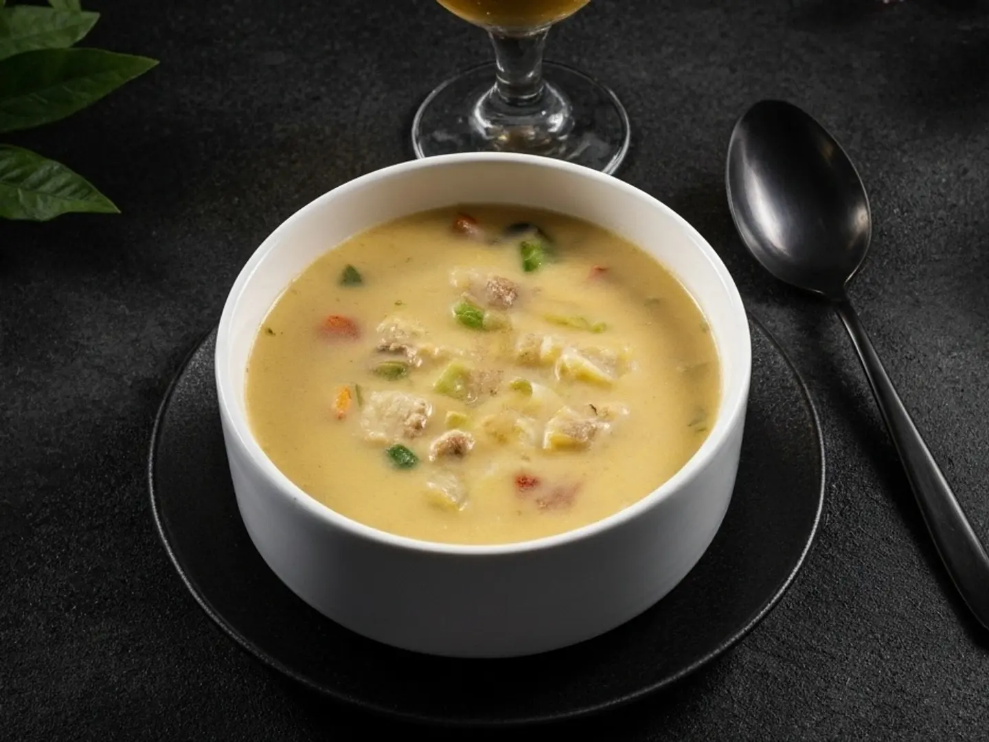 شوربة المأكولات البحرية بالكريمة