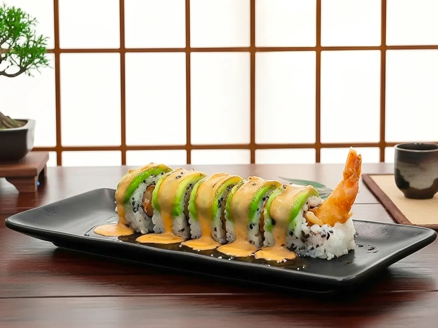 بلاك دراقون رول ( 5 قطع )