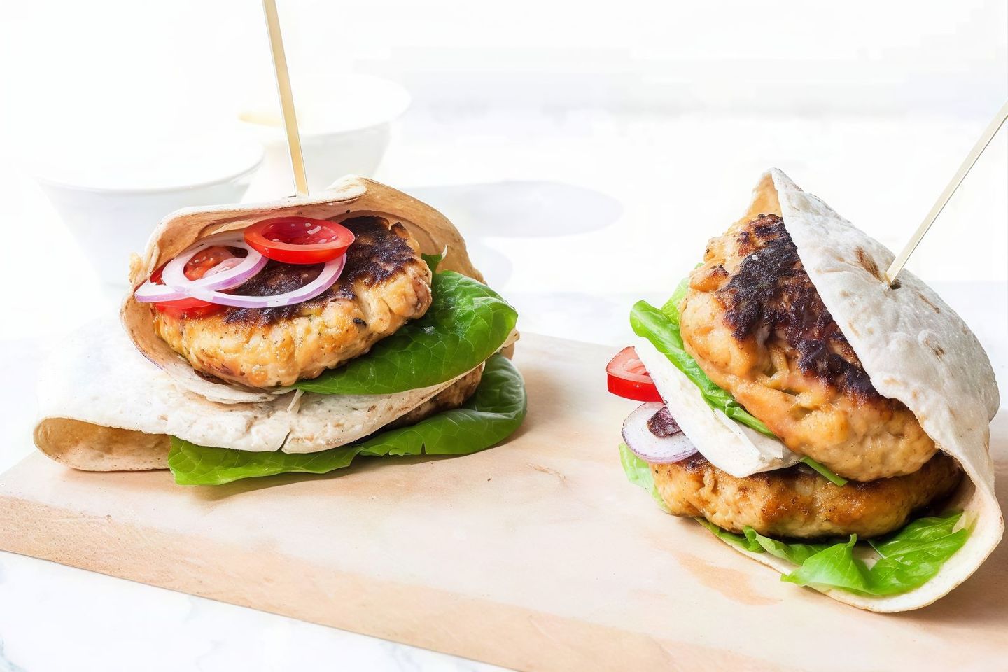 Burger Chicken With Tortilla Bread
