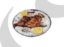 نص حبة مشوي مع ارز