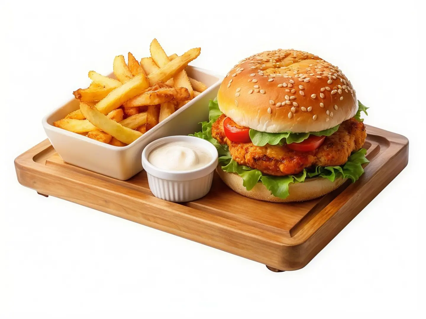 وجبة برجر دجاج