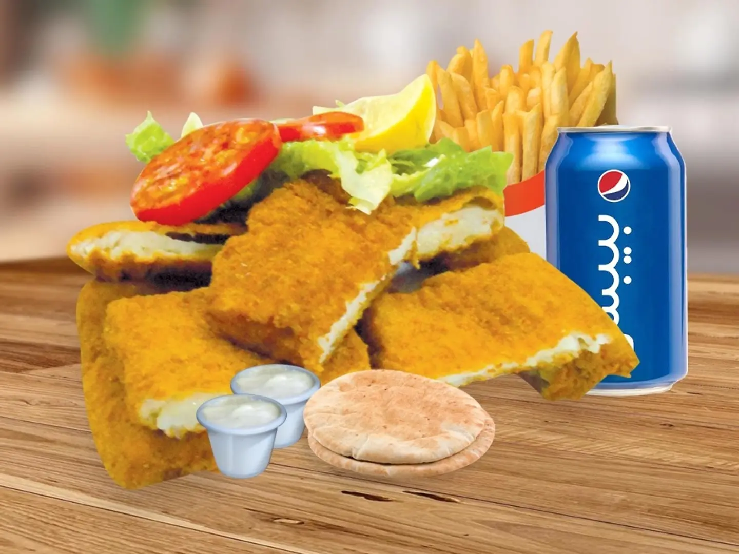 كومبو سمك بروستد