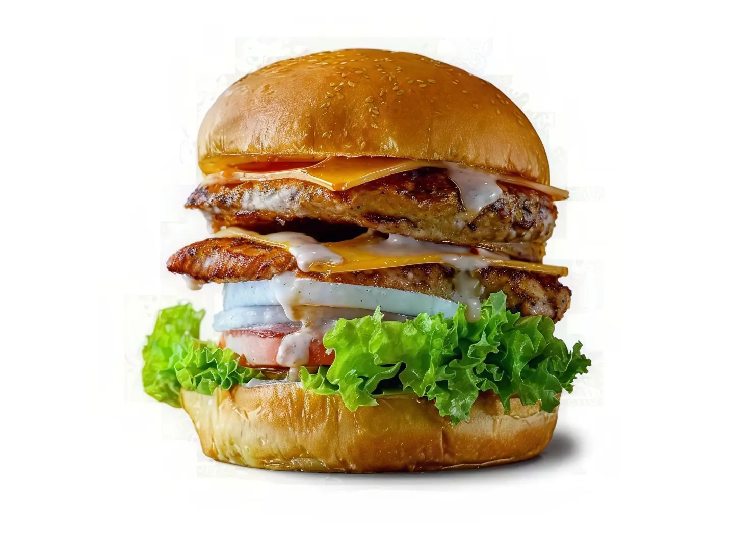 Double Grilled Chicken Burger