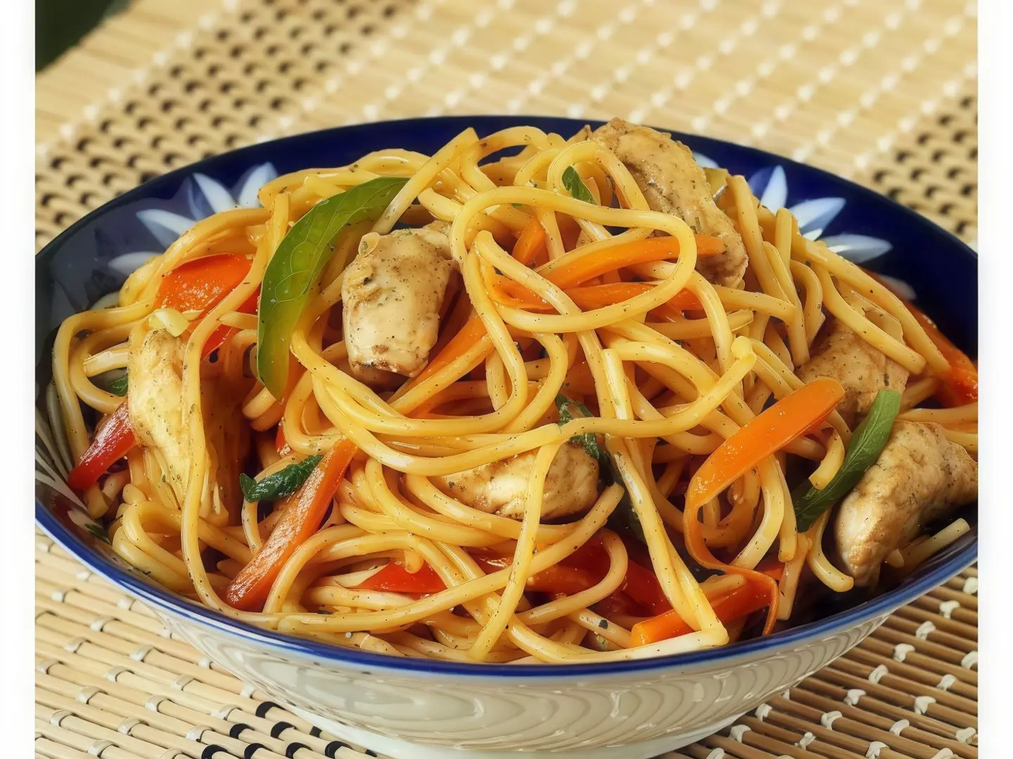 مكرونة دجاج