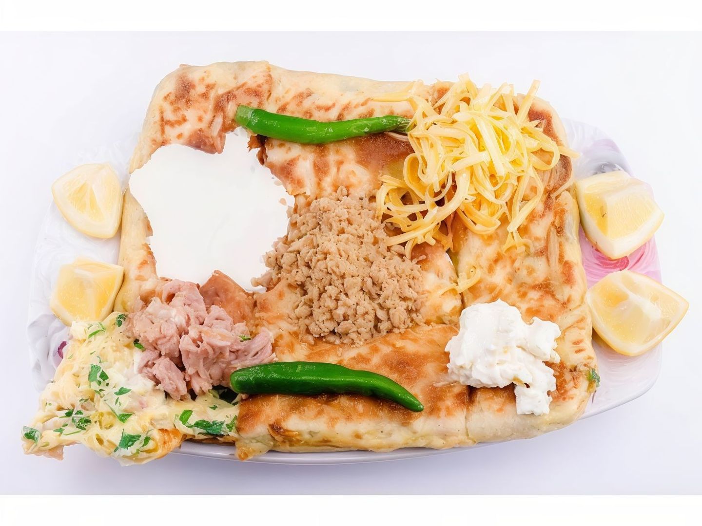 Tuna Mutabbak With Two Cheeses