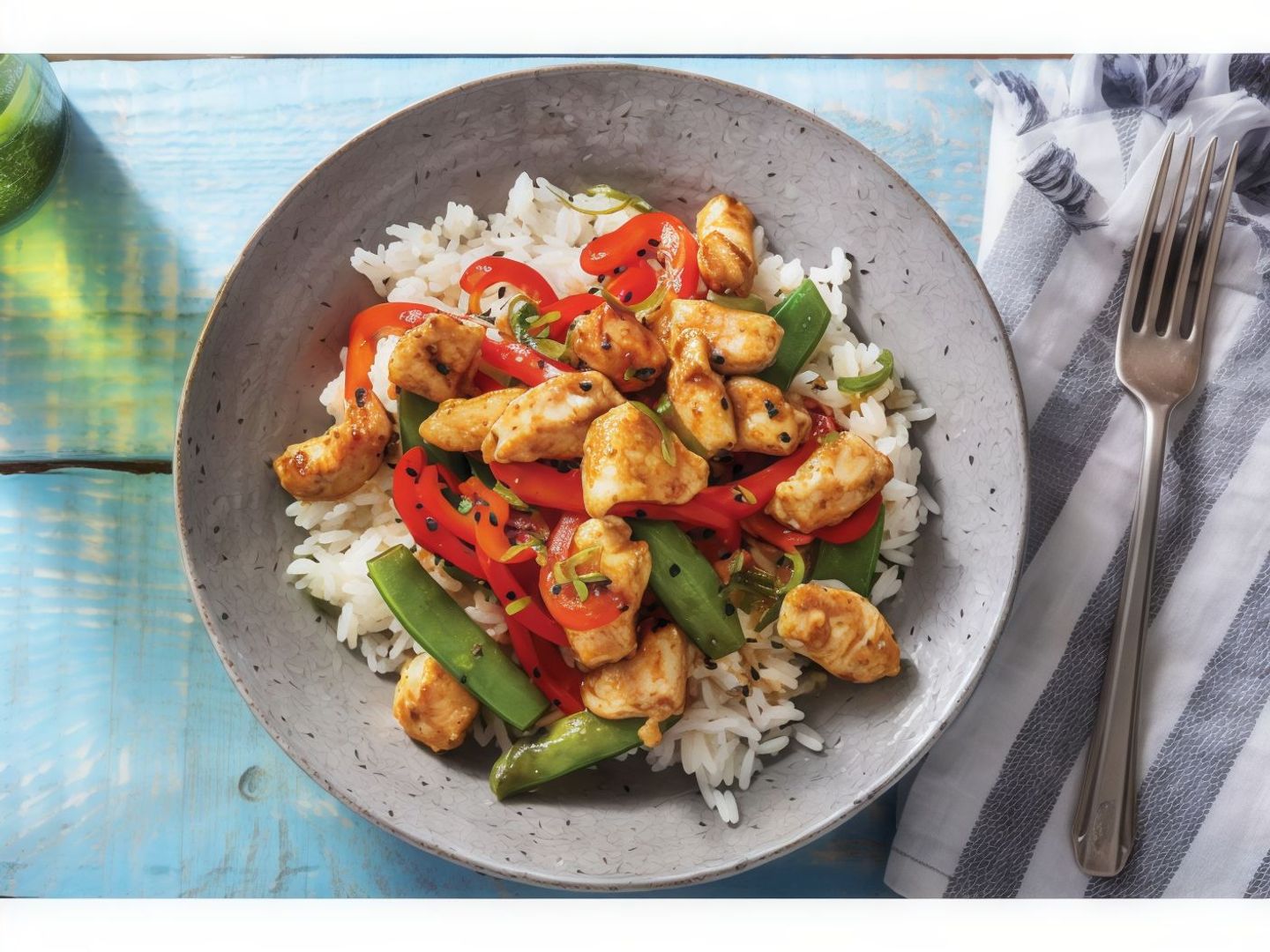 Chicken Chilli Dry With Rice