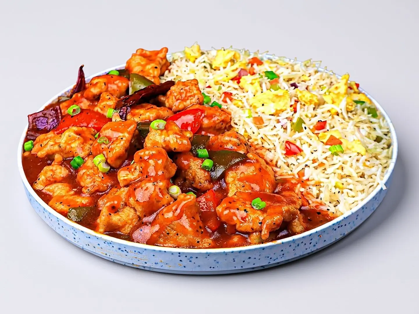 Chicken Manchurian With Rice