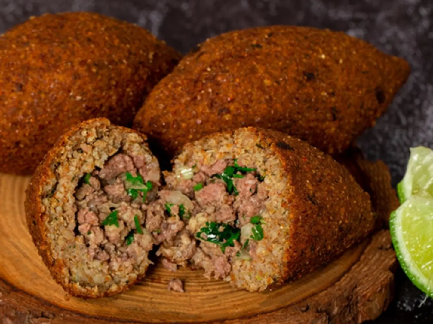 نص كيلو كبه لحم مقلي