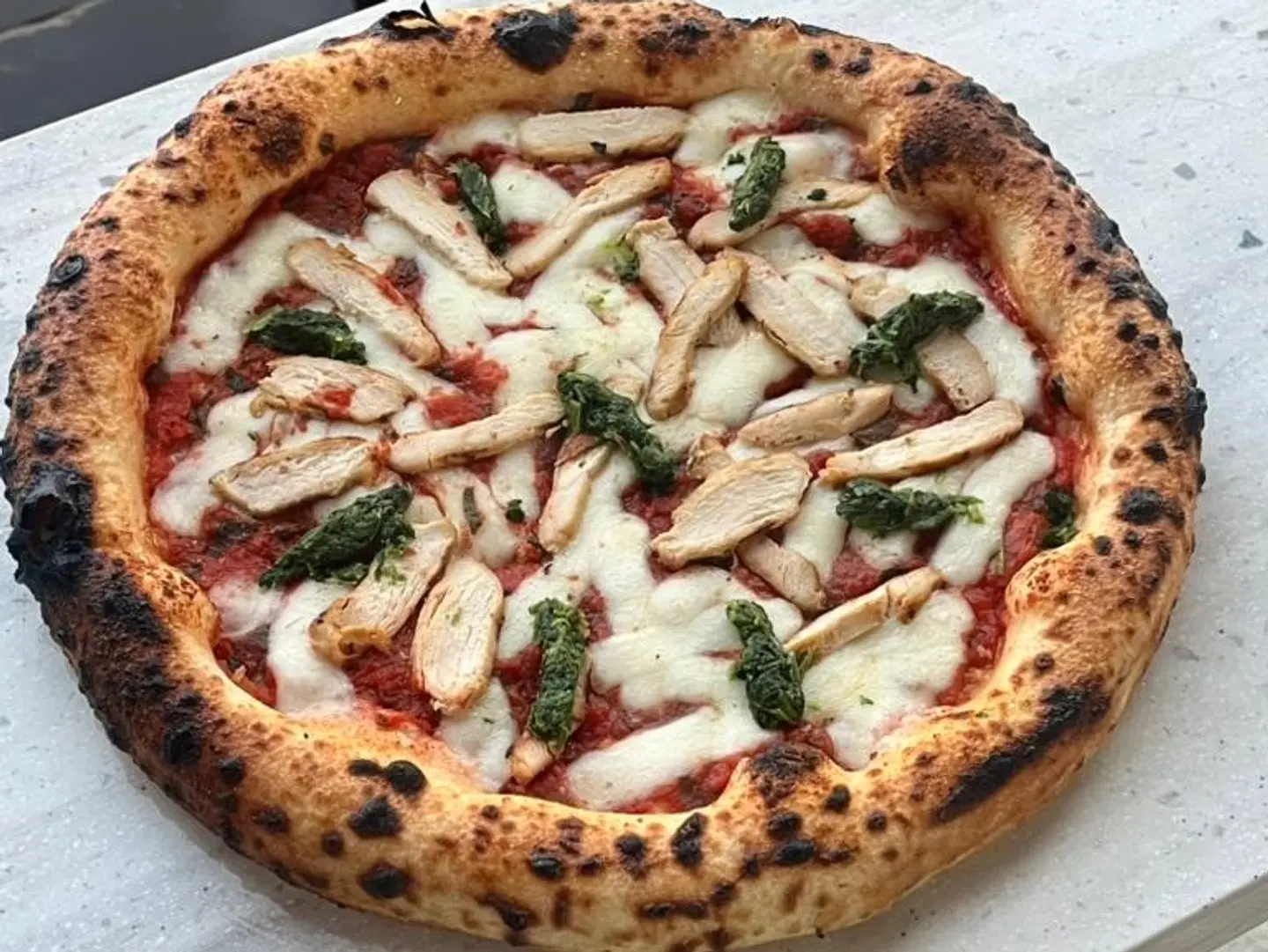 Chicken And Spinach Pizza