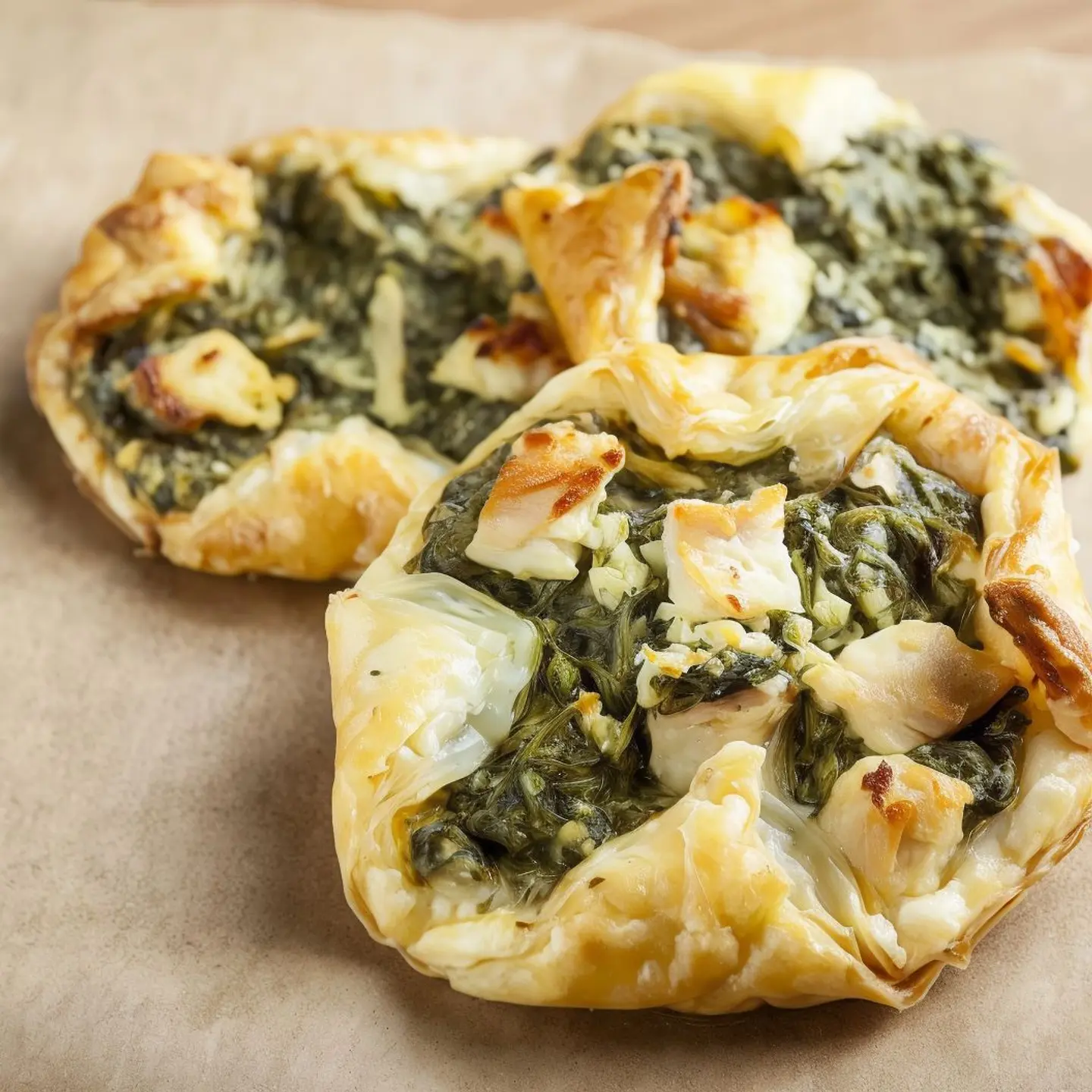 فطيرة سبانخ بالدجاج