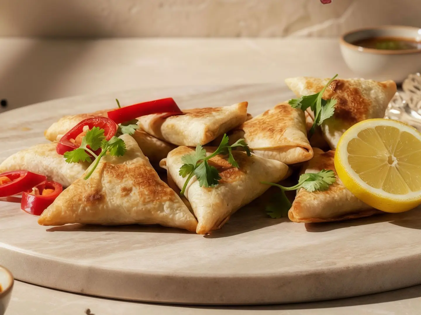 سمبوسة دجاج بالفرن