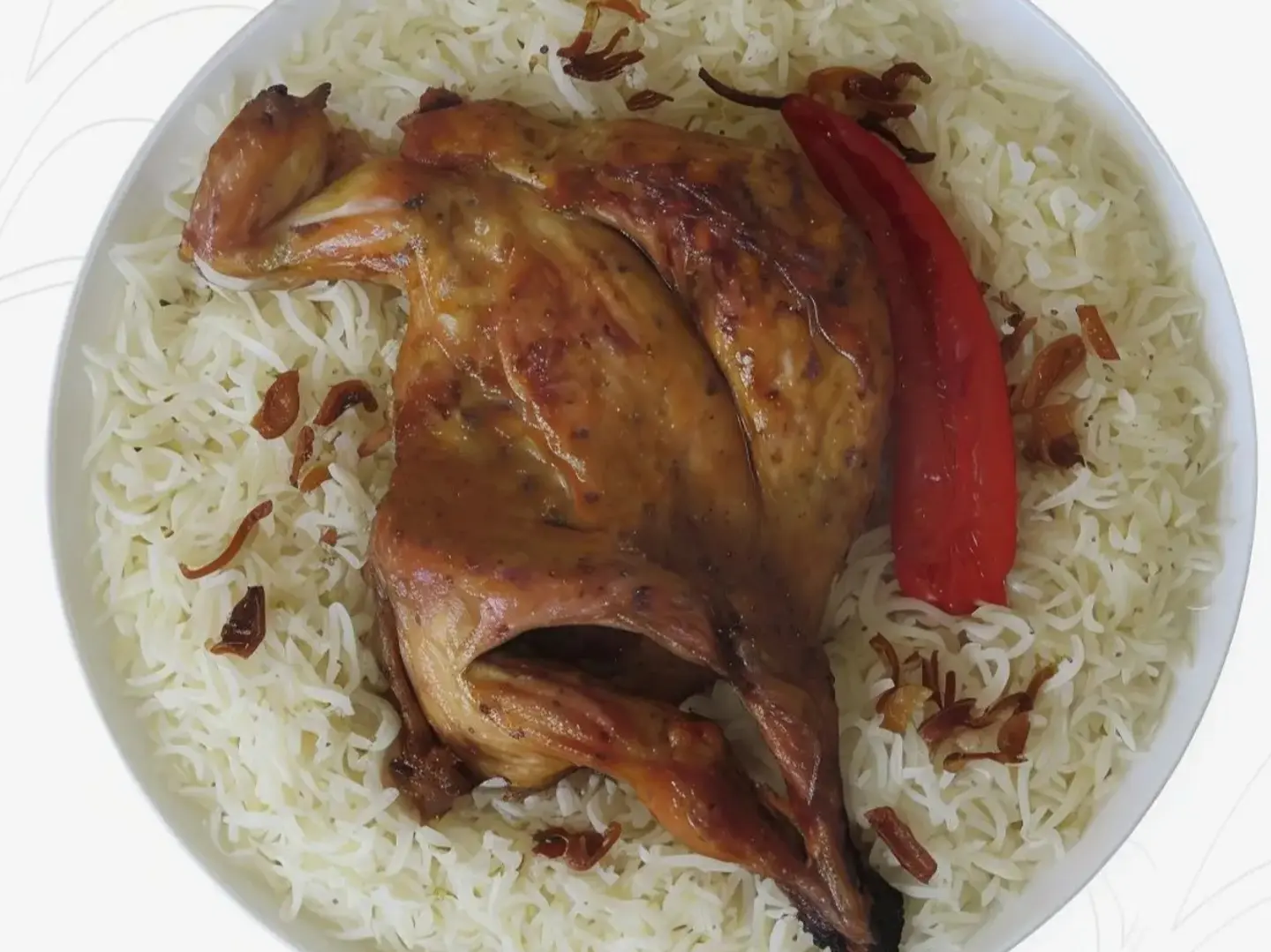 Half A Chicken Dish With Rice