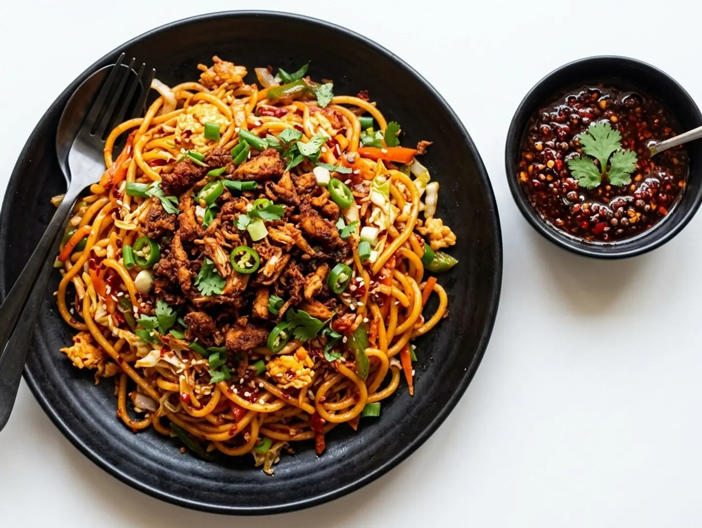Hyderabadi Chicken Schezwan Noodles