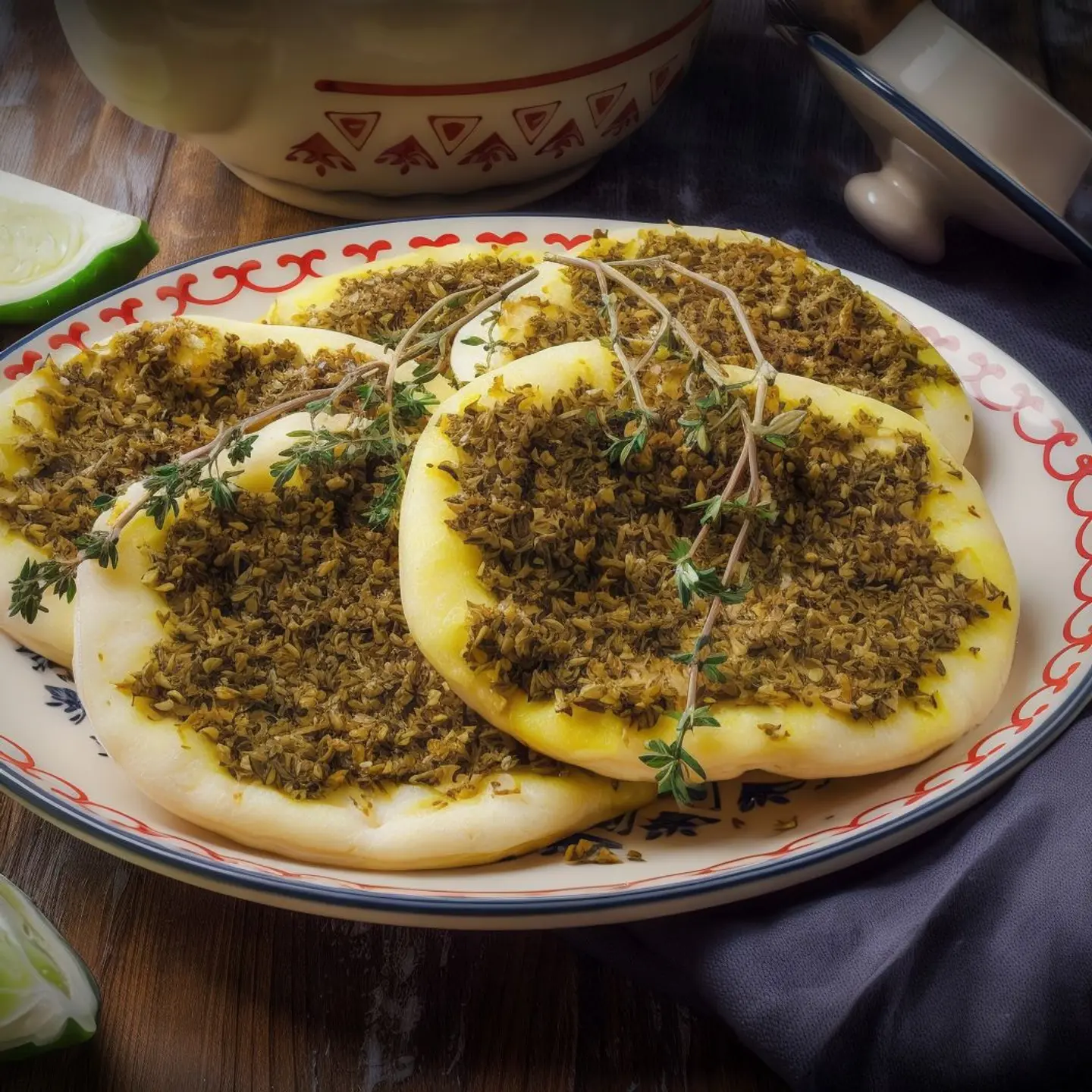 منقوشة زعتر جبنة