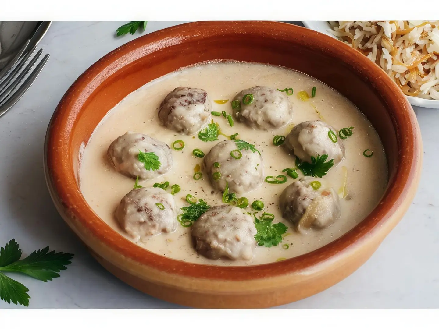 كفنة لحم بالطحينية