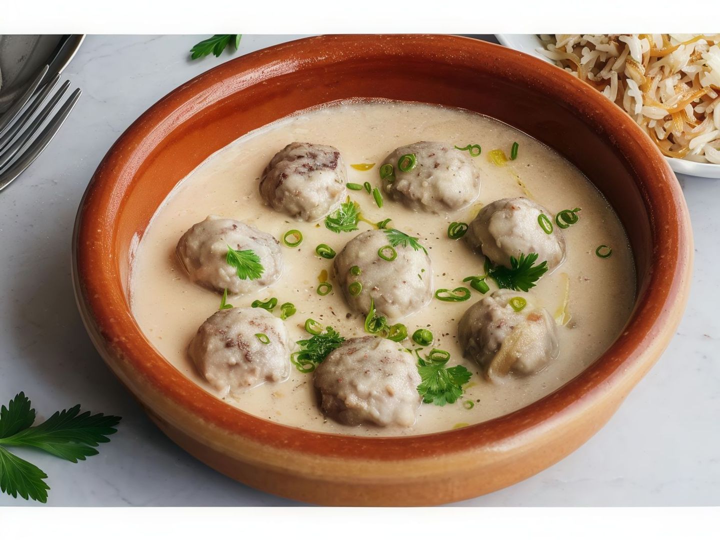 كفنة لحم بالطحينية