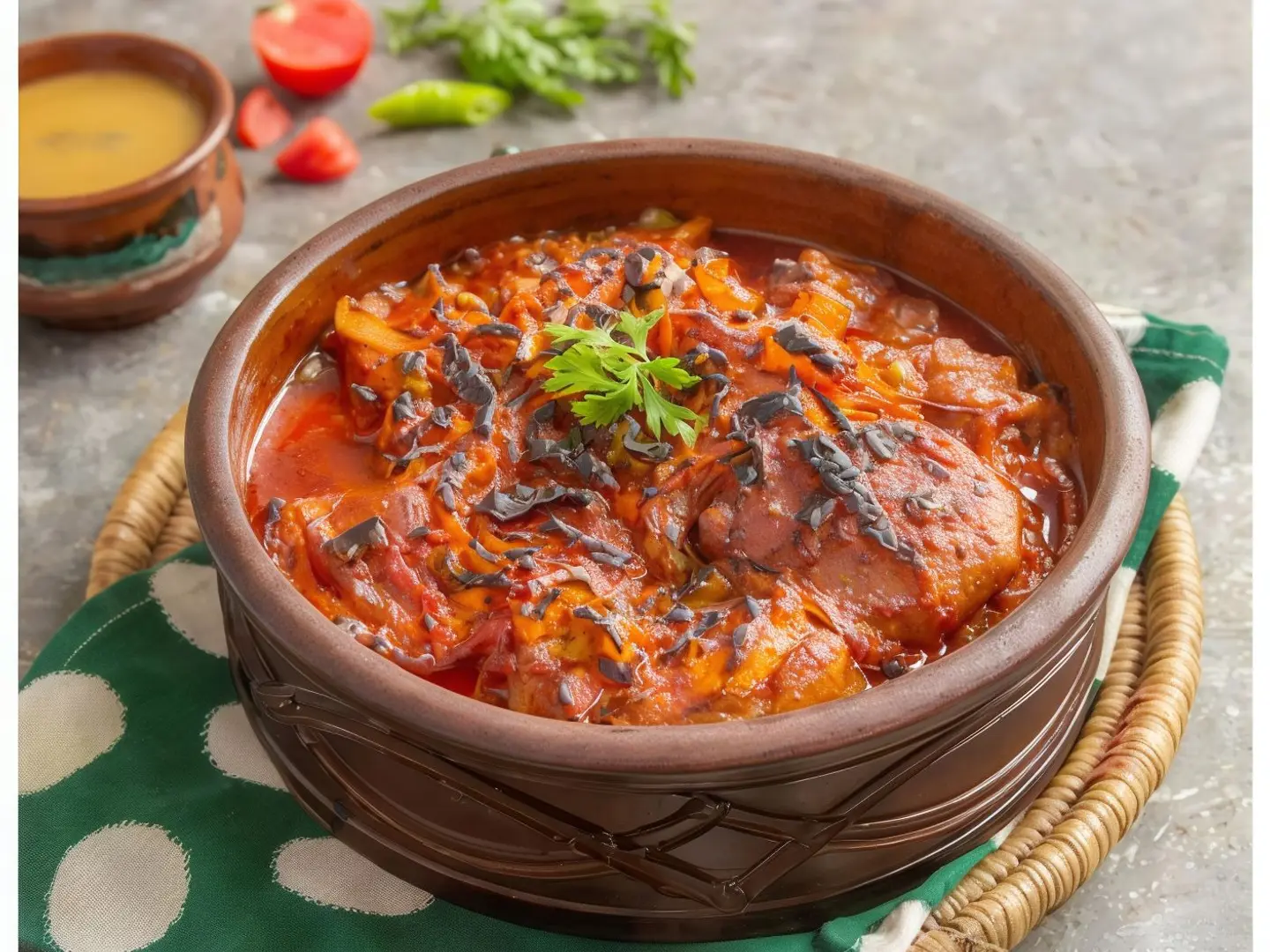 طاجن كوارع بالصلصة